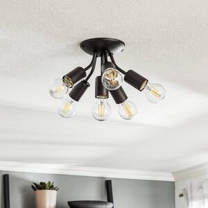 Go socket ceiling lamp, six-bulb, black
