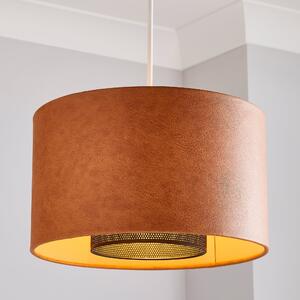 Larset 35cm Faux Leather Shade Brown