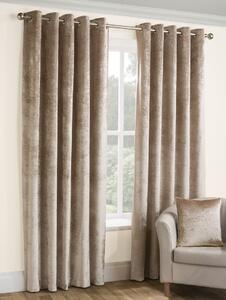 Opulence Ready Made Lined Eyelet Curtains Champagne