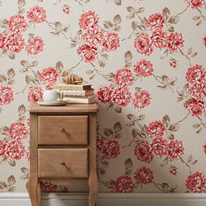 Ashbourne Red Wallpaper Red