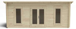 Forest Arley 6.0m x 3.0m Log Cabin Double Glazed 34kg Polyester Felt, Plus Underlay