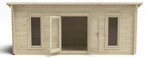 Forest Arley 6.0m x 3.0m Log Cabin Double Glazed 34kg Polyester Felt, Plus Underlay
