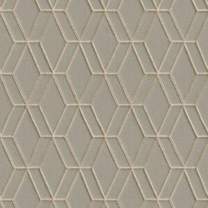 DUTCH WALLCOVERINGS Wallpaper Hexagonal Grey