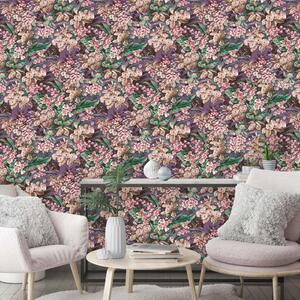DUTCH WALLCOVERINGS Wallpaper Floral Purple