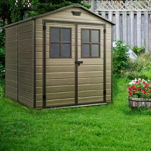 Keter Scala 6 x 8ft Outdoor Garden Apex Storage Shed - Brown