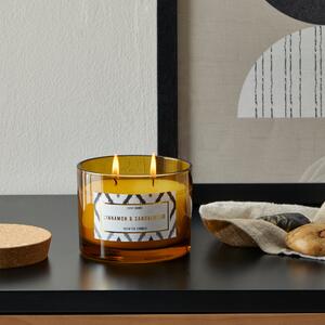 Wick Amber Candle Brown