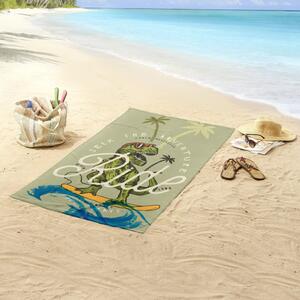 Good Morning Beach Towel SURF GEEK 75x150 cm Green