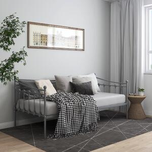 Sofa Bed Frame Grey Metal 90x200 cm