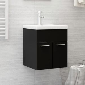 Sink Cabinet Black 41x38.5x46 cm Chipboard