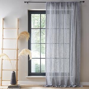Checked Semi Sheer Voile Grey