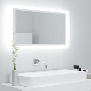 LED Bathroom Mirror White 80x8.5x37 cm Engineered Wood