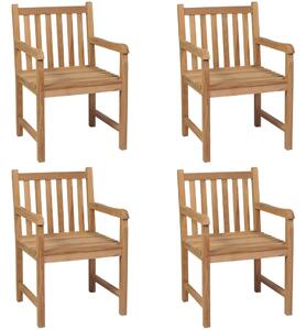 Outdoor Chairs 4 pcs Solid Teak Wood