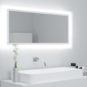 LED Bathroom Mirror White 100x8.5x37 cm Engineered Wood