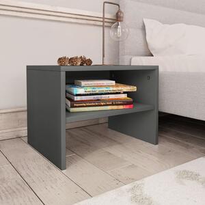 Bedside Cabinet Grey 40x30x30 cm Engineered Wood