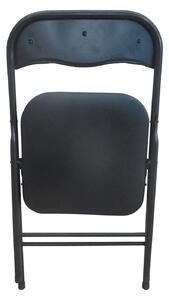 Folding Metal Padded Chair - Black