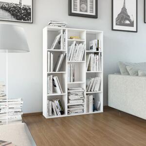 Room Divider/Book Cabinet High Gloss White 100x24x140 cm Engineered Wood