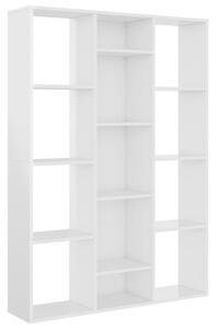 Room Divider/Book Cabinet High Gloss White 100x24x140 cm Engineered Wood