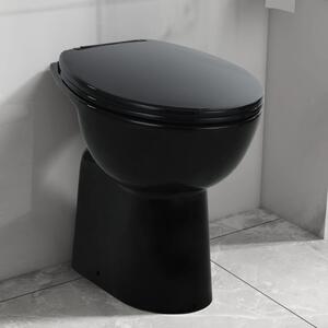 High Rimless Toilet Soft Close 7 cm Higher Ceramic Black