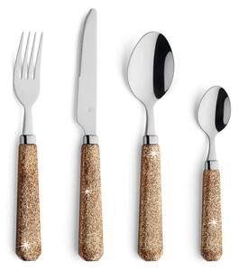Amefa 24-Piece Cutlery Set Mono Glitter Gold