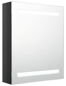LED Bathroom Mirror Cabinet Shining Black 50x14x60 cm
