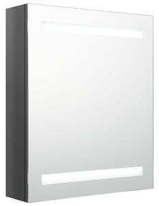 LED Bathroom Mirror Cabinet Shining Grey 50x14x60 cm