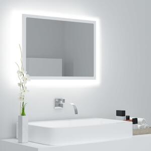 LED Bathroom Mirror White 60x8.5x37 cm Engineered Wood