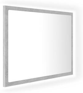 LED Bathroom Mirror Concrete Grey 60x8.5x37 cm Acrylic