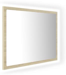 LED Bathroom Mirror Sonoma Oak 60x8.5x37 cm Acrylic