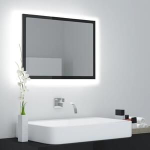 LED Bathroom Mirror High Gloss Grey 60x8.5x37 cm Acrylic