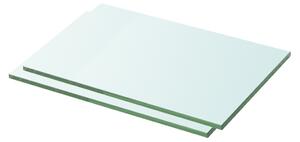 Shelves 2 pcs Panel Glass Clear 30x15 cm
