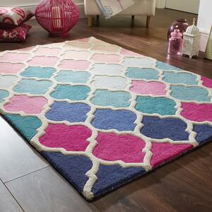 Rosella Geometric Rug Pink/Blue