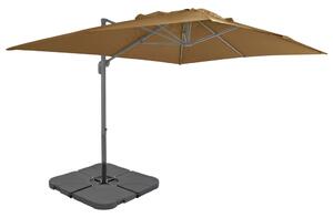 Outdoor Umbrella with Portable Base Taupe