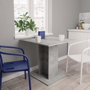 Dining Table Concrete Grey 80x80x75 cm Engineered Wood