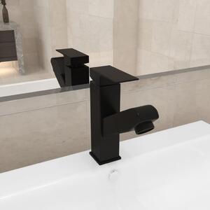 Bathroom Basin Faucet with Pull-out Function Black 157x172 mm