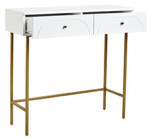 House Beautiful Taylor 2 Drawer Console Desk - White