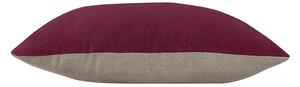 House Beautiful Velvet Linen Cushion - 45x45cm - Plum