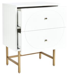 House Beautiful Taylor 2 Drawer Bedside Table - White