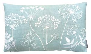 Country Living Meadow Embroidered Cushion - 30x50cm - Duck Egg