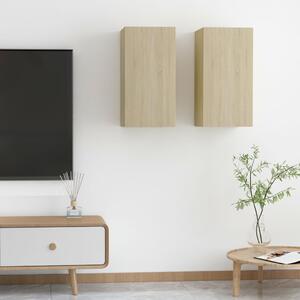 TV Cabinets 2 pcs Sonoma Oak 30.5x30x60 cm Chipboard
