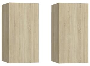 TV Cabinets 2 pcs Sonoma Oak 30.5x30x60 cm Engineered Wood