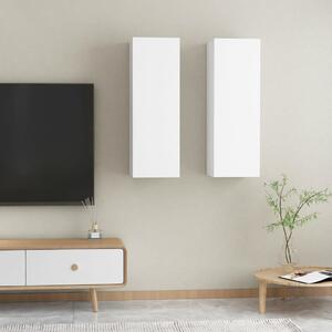 TV Cabinets 2 pcs White 30.5x30x90 cm Chipboard