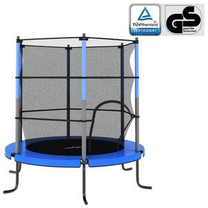 Trampoline with Safety Net Round 140x160 cm Blue
