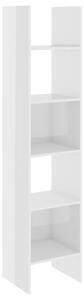 Book Cabinet High Gloss White 40x35x180 cm Engineered Wood