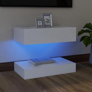 TV Cabinet with LED Lights White 60x35 cm
