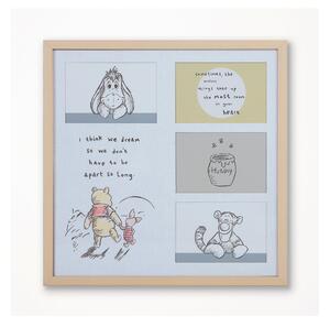 Winnie the Pooh Framed Wall Art Grey, Blue and Yellow