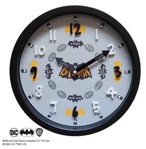 Batman Tell the Time Clock Black and white
