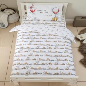 Disney Winnie the Pooh Cot Bed Duvet Cover and Pillowcase Set Cream