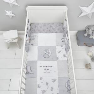Coverless Dumbo 100% Cotton 4 Tog Cot Quilt Grey, Black and White