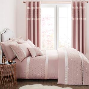 Catherine Lansfield Sequin Cluster Blush Duvet Cover and Pillowcase Set Pink