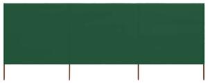3-panel Wind Screen Fabric 400x80 cm Green